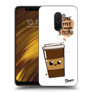 Picasee silikónový prehľadný obal pre Xiaomi Pocophone F1 - Cute coffee