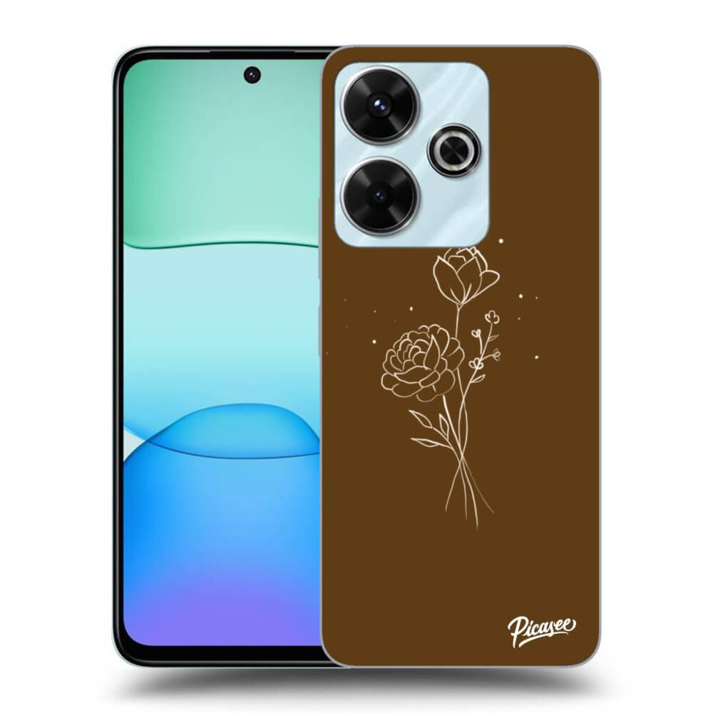 Picasee ULTIMATE CASE pro Xiaomi Redmi 13 4G - Brown flowers