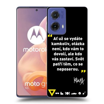 Obal pre Motorola Moto G85 - Kazma - SVĚT PATŘÍ TĚM, CO SE NEPOSEROU