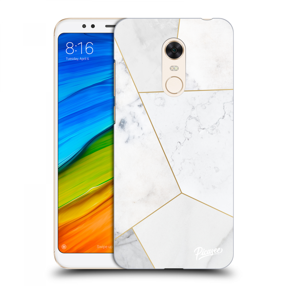 Picasee silikónový prehľadný obal pre Xiaomi Redmi 5 Plus Global - White tile