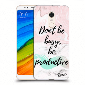Picasee silikónový prehľadný obal pre Xiaomi Redmi 5 Plus Global - Don't be busy, be productive