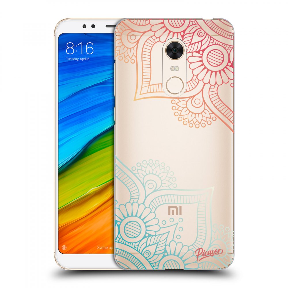 Picasee silikónový prehľadný obal pre Xiaomi Redmi 5 Plus Global - Flowers pattern