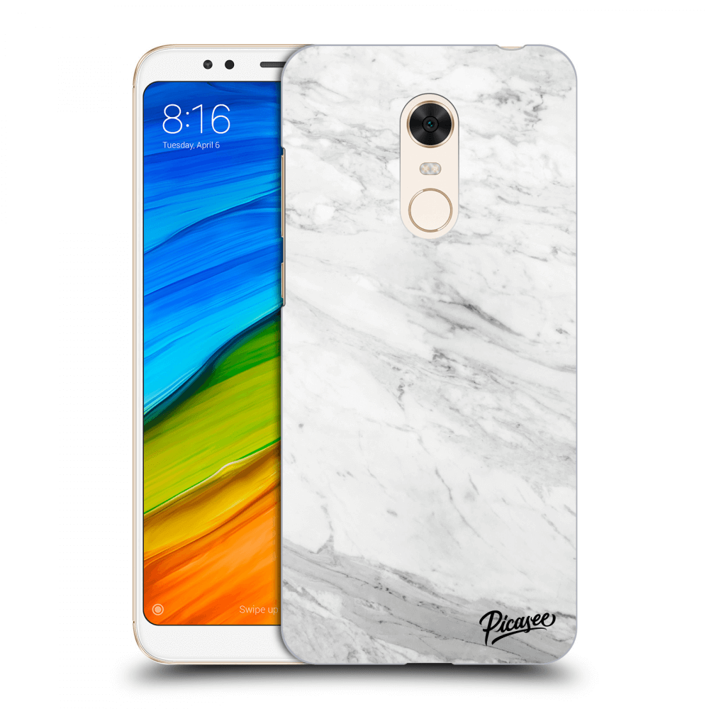 Picasee silikónový mliečny obal pre Xiaomi Redmi 5 Plus Global - White marble
