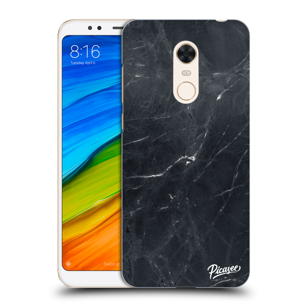 Picasee silikónový prehľadný obal pre Xiaomi Redmi 5 Plus Global - Black marble