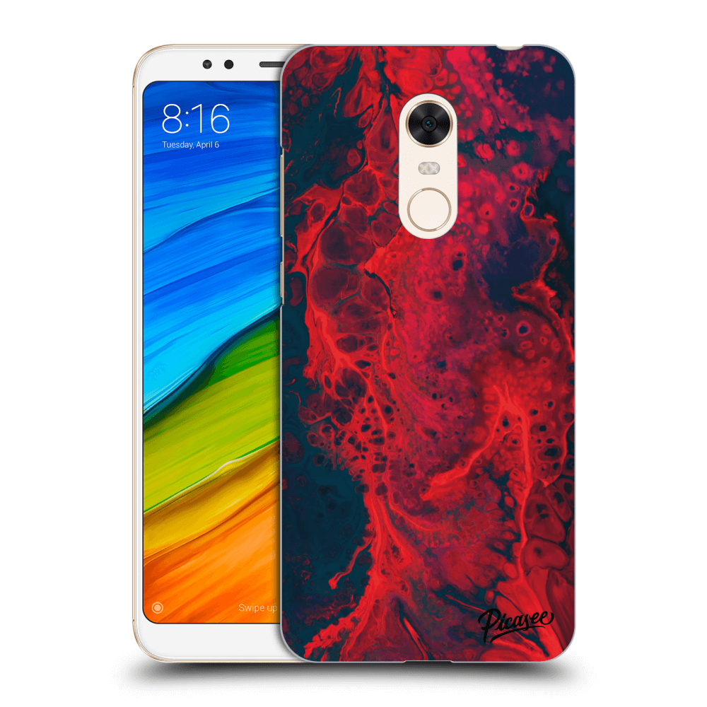 Picasee silikónový prehľadný obal pre Xiaomi Redmi 5 Plus Global - Organic red