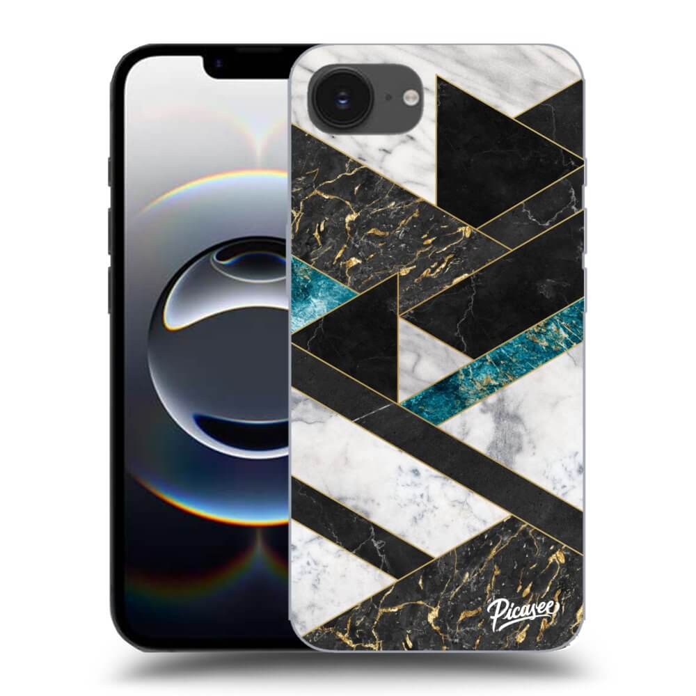 Picasee silikónový prehľadný obal pre Apple iPhone 16e - Dark geometry
