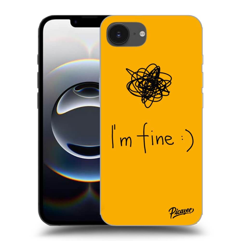 Picasee silikónový prehľadný obal pre Apple iPhone 16e - I am fine