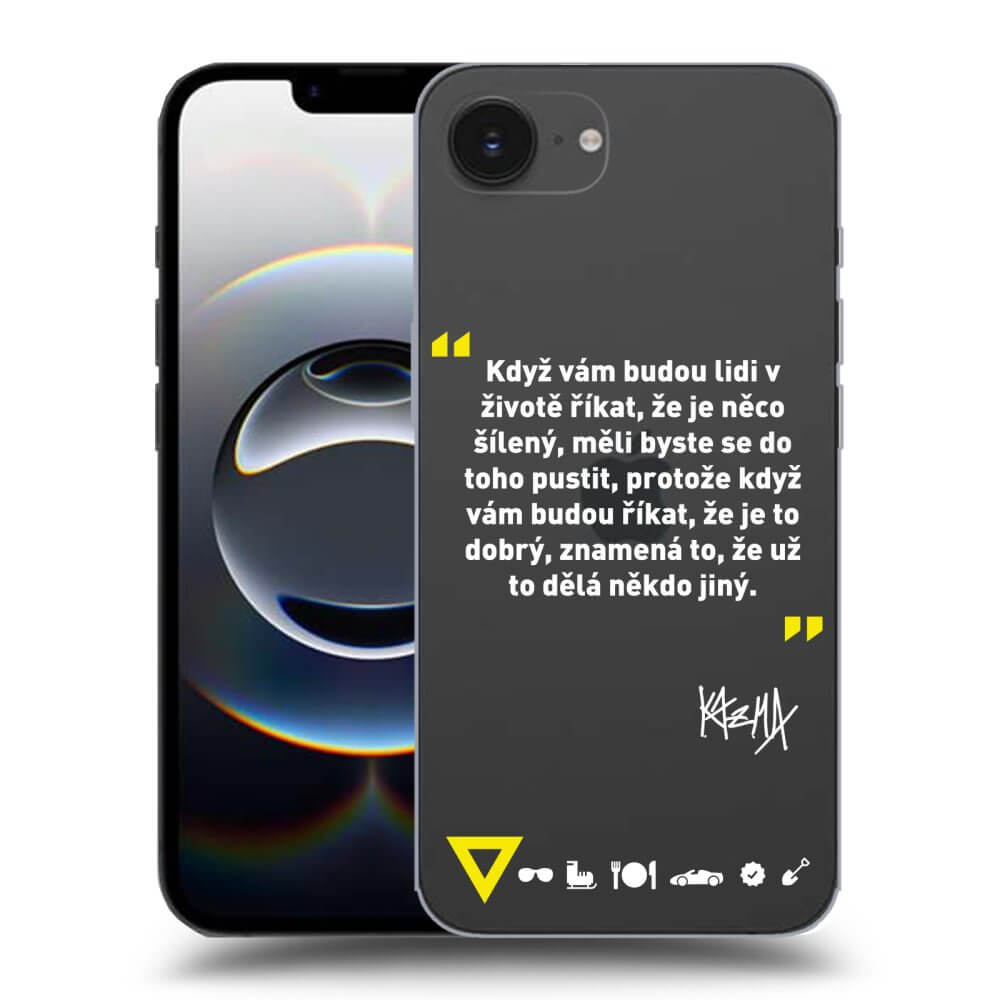 Picasee silikónový prehľadný obal pre Apple iPhone 16e - Kazma - MĚLI BYSTE SE DO TOHO PUSTIT