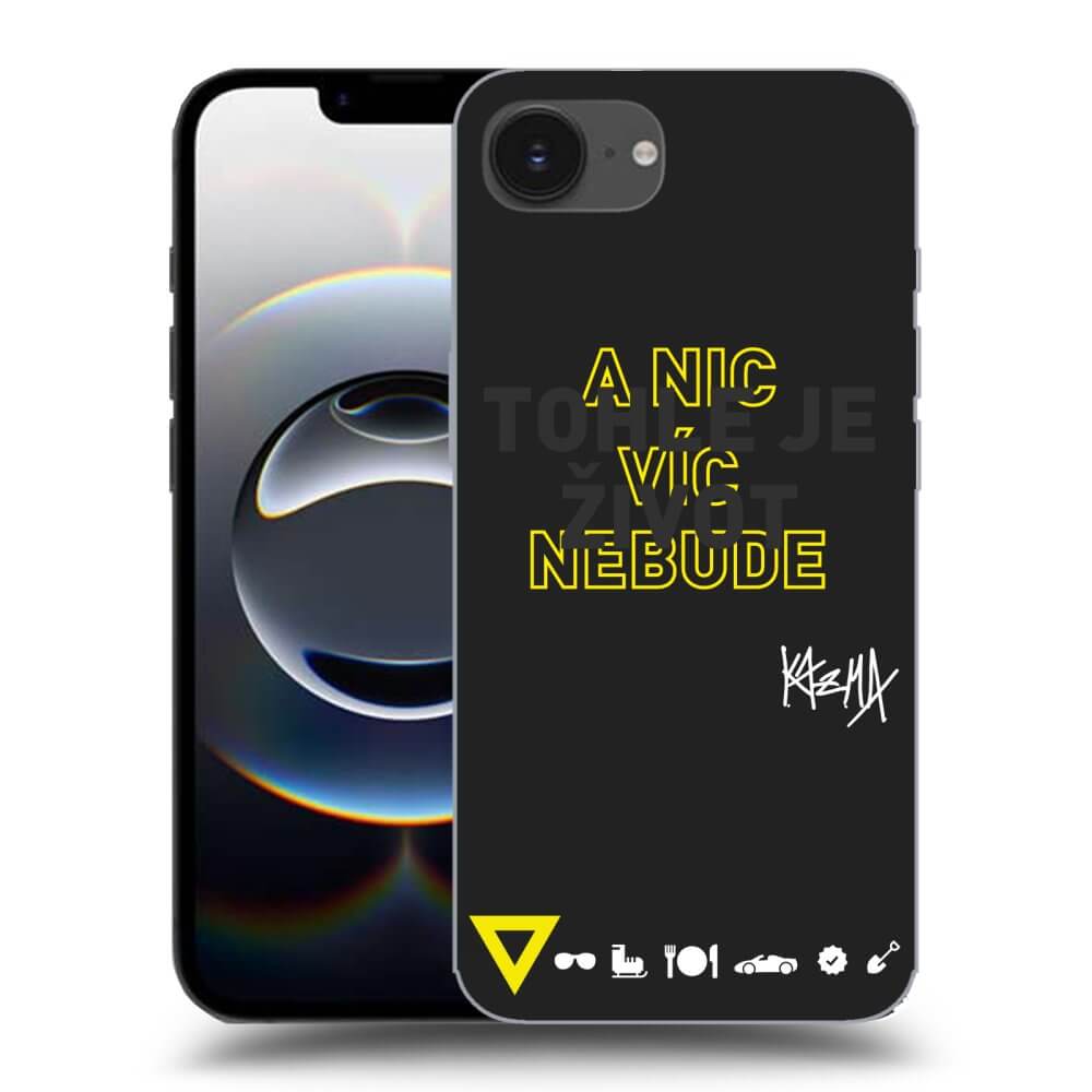 Picasee silikónový čierny obal pre Apple iPhone 16e - Kazma - TOHLE JE ŽIVOT A NIC VÍC NEBUDE