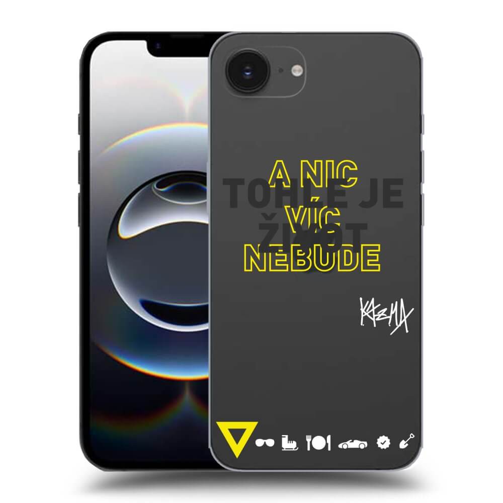 Picasee silikónový prehľadný obal pre Apple iPhone 16e - Kazma - TOHLE JE ŽIVOT A NIC VÍC NEBUDE