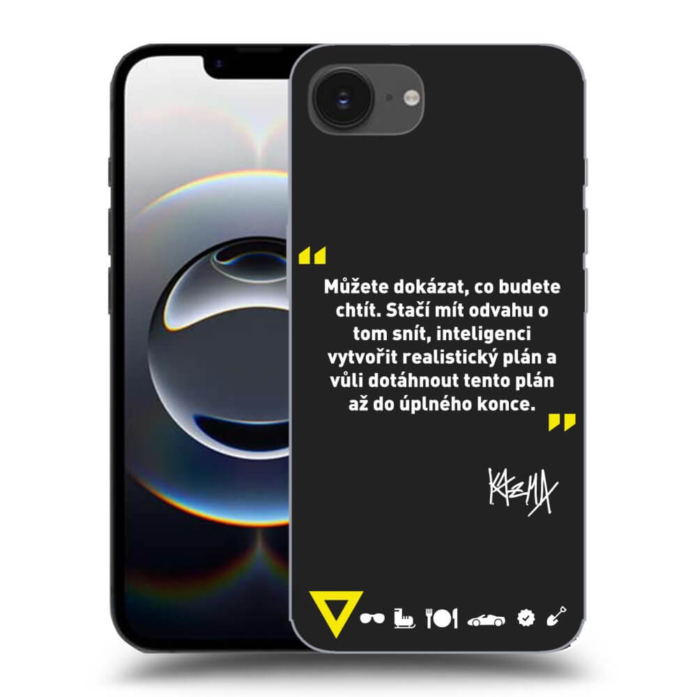 Picasee silikónový čierny obal pre Apple iPhone 16e - Kazma - MŮŽETE DOKÁZAT, CO BUDETE CHTÍT