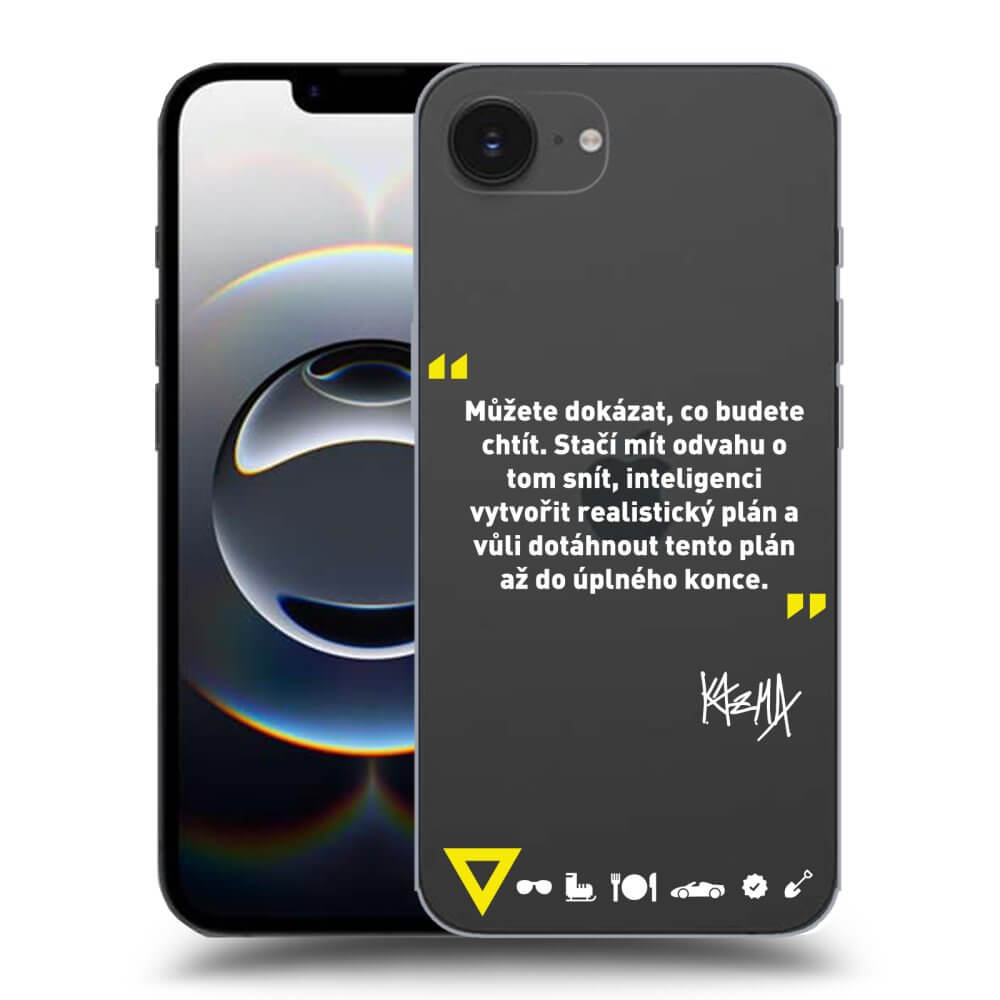 Picasee silikónový prehľadný obal pre Apple iPhone 16e - Kazma - MŮŽETE DOKÁZAT, CO BUDETE CHTÍT