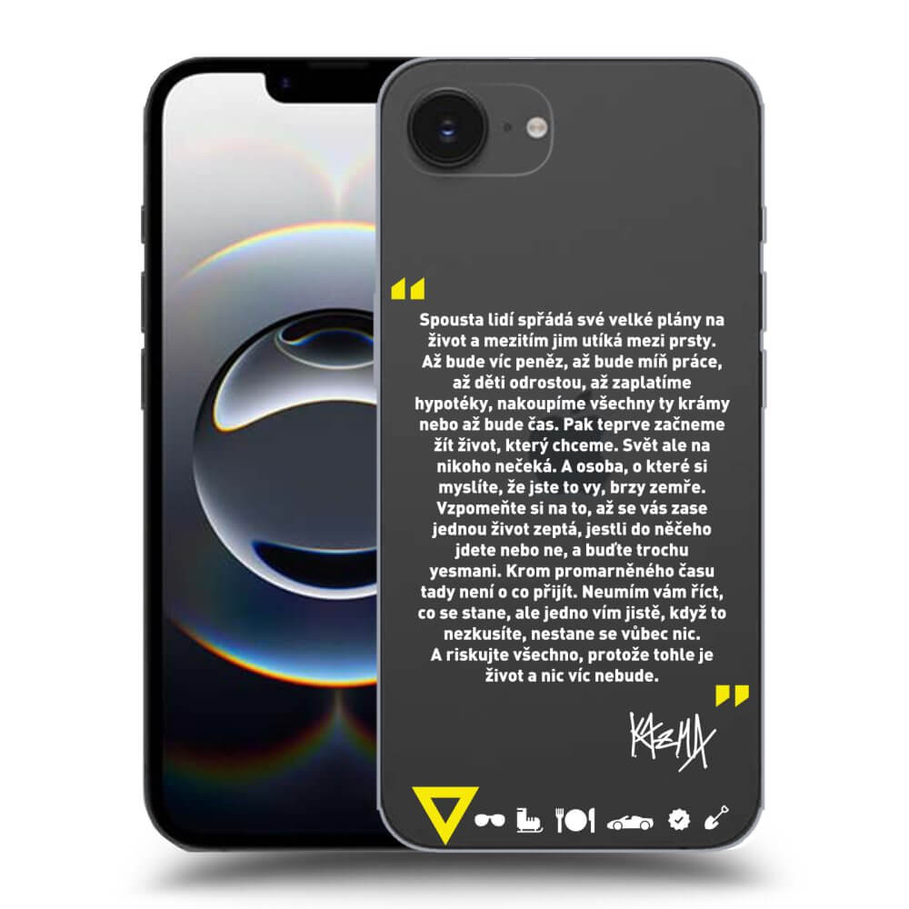 Picasee silikónový prehľadný obal pre Apple iPhone 16e - Kazma - BUĎTE TROCHU YESMANI
