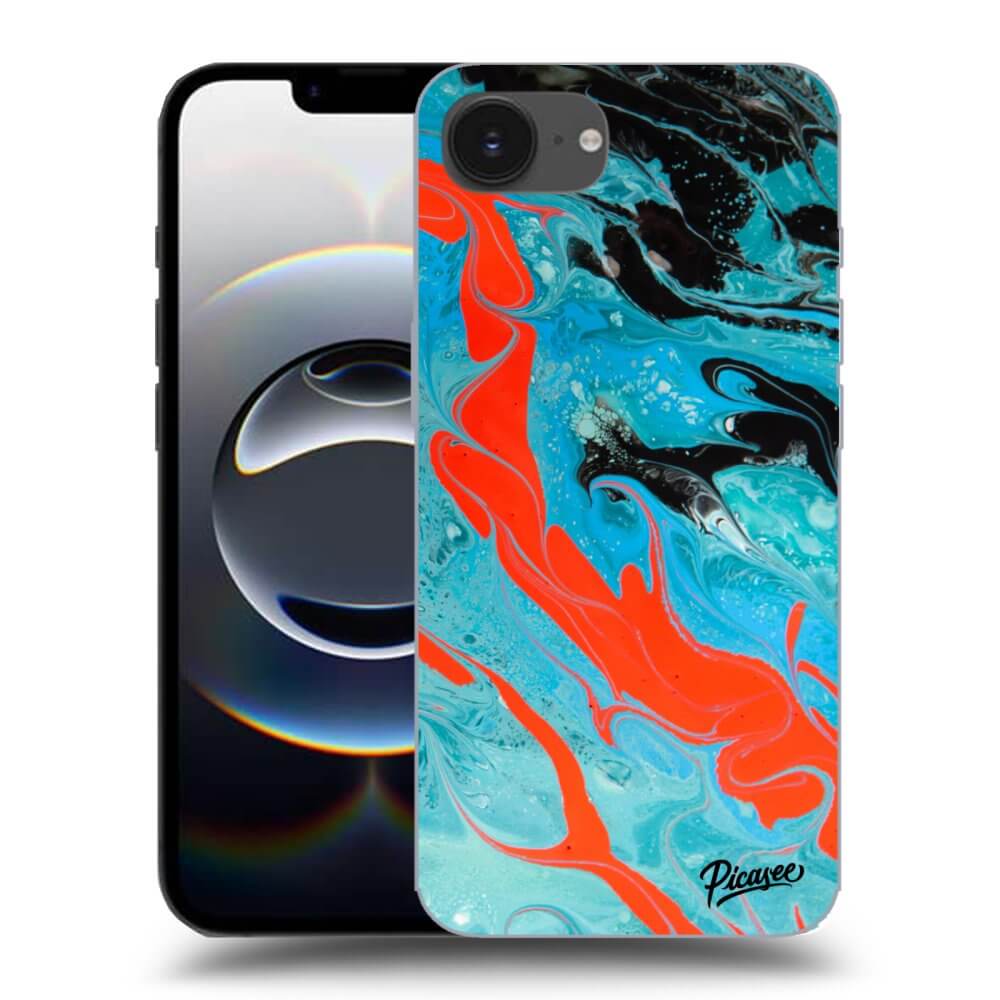 Picasee silikónový prehľadný obal pre Apple iPhone 16e - Blue Magma
