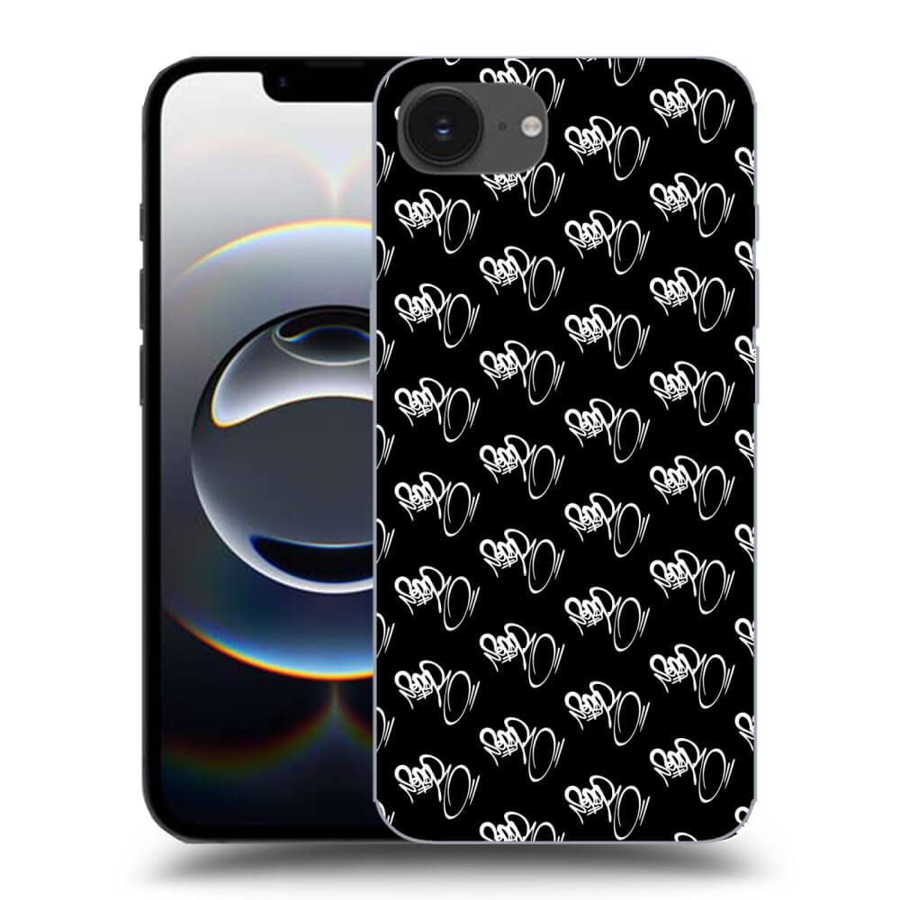 Picasee silikónový čierny obal pre Apple iPhone 16e - Separ - White On Black