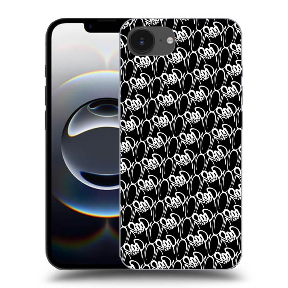 Picasee silikónový čierny obal pre Apple iPhone 16e - Separ - White On Black 2