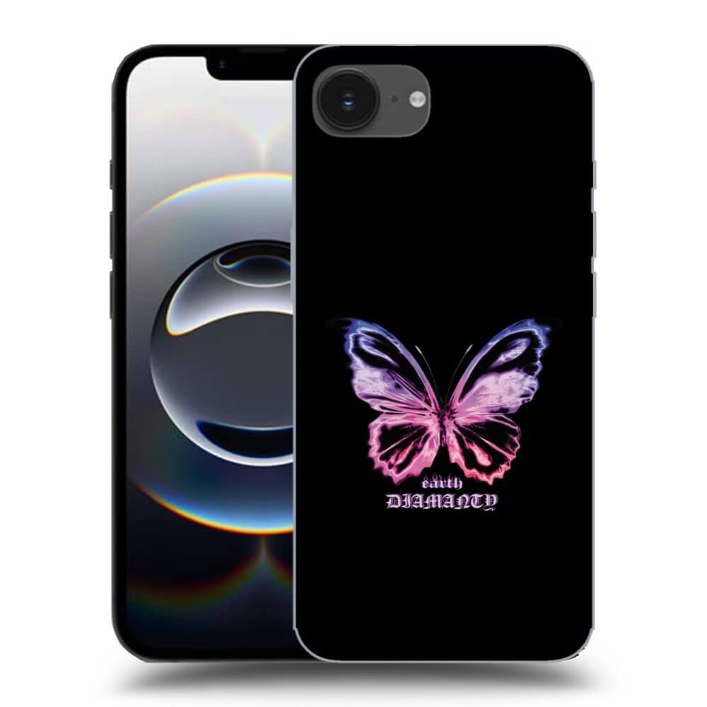 Picasee silikónový prehľadný obal pre Apple iPhone 16e - Diamanty Purple