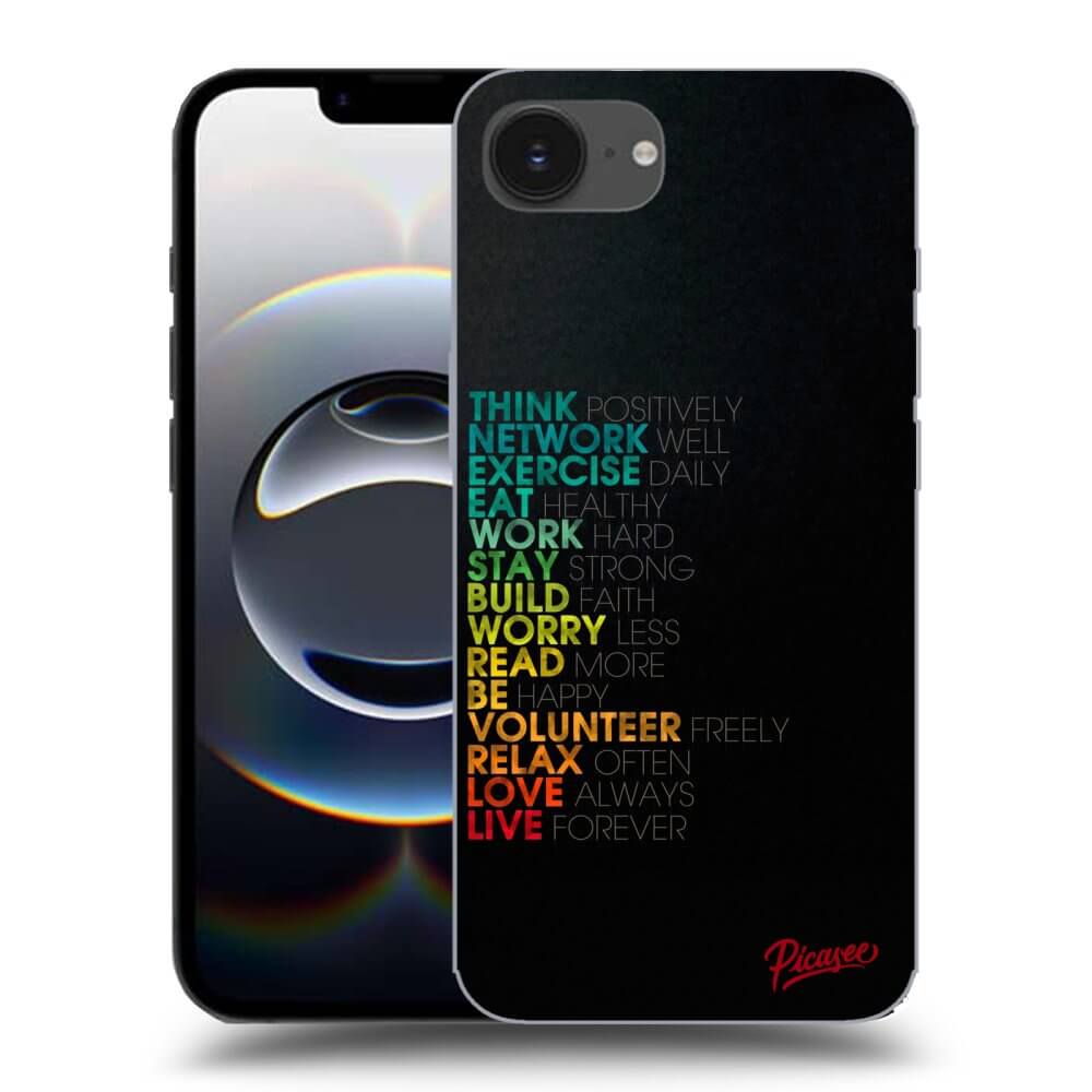 Picasee silikónový prehľadný obal pre Apple iPhone 16e - Motto života