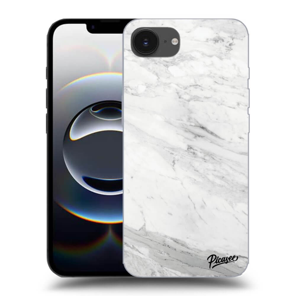 Picasee silikónový prehľadný obal pre Apple iPhone 16e - White marble