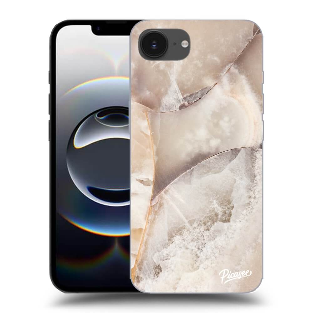 Picasee silikónový prehľadný obal pre Apple iPhone 16e - Cream marble