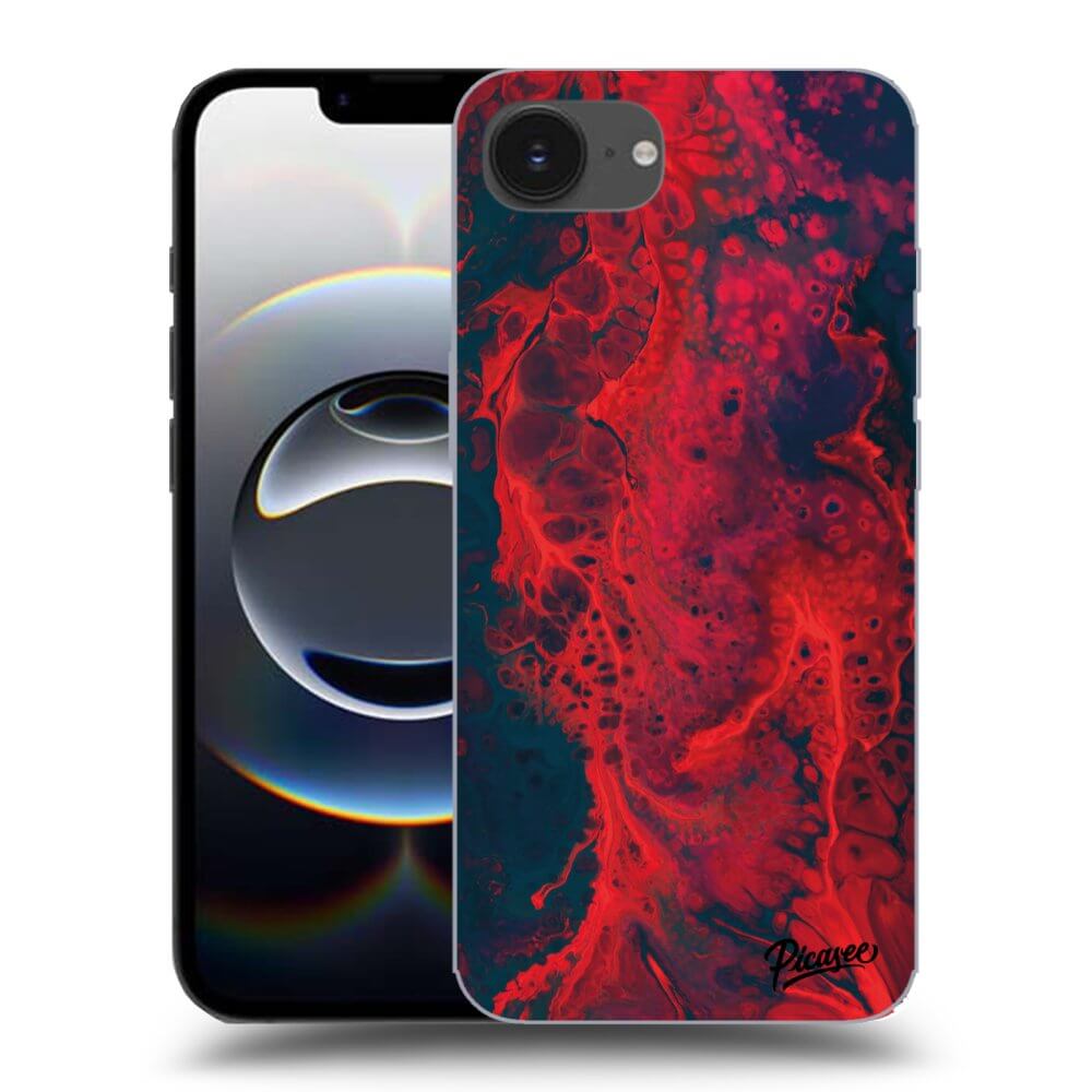 Picasee silikónový prehľadný obal pre Apple iPhone 16e - Organic red