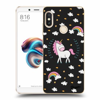 Picasee silikónový čierny obal pre Xiaomi Redmi Note 5 Global - Unicorn star heaven