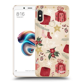 Picasee silikónový prehľadný obal pre Xiaomi Redmi Note 5 Global - Christmas