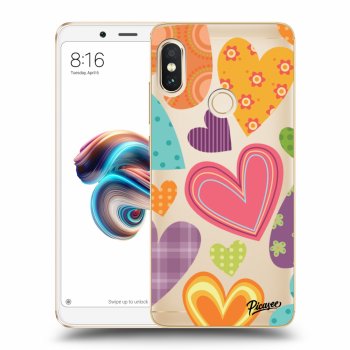 Picasee silikónový prehľadný obal pre Xiaomi Redmi Note 5 Global - Colored heart