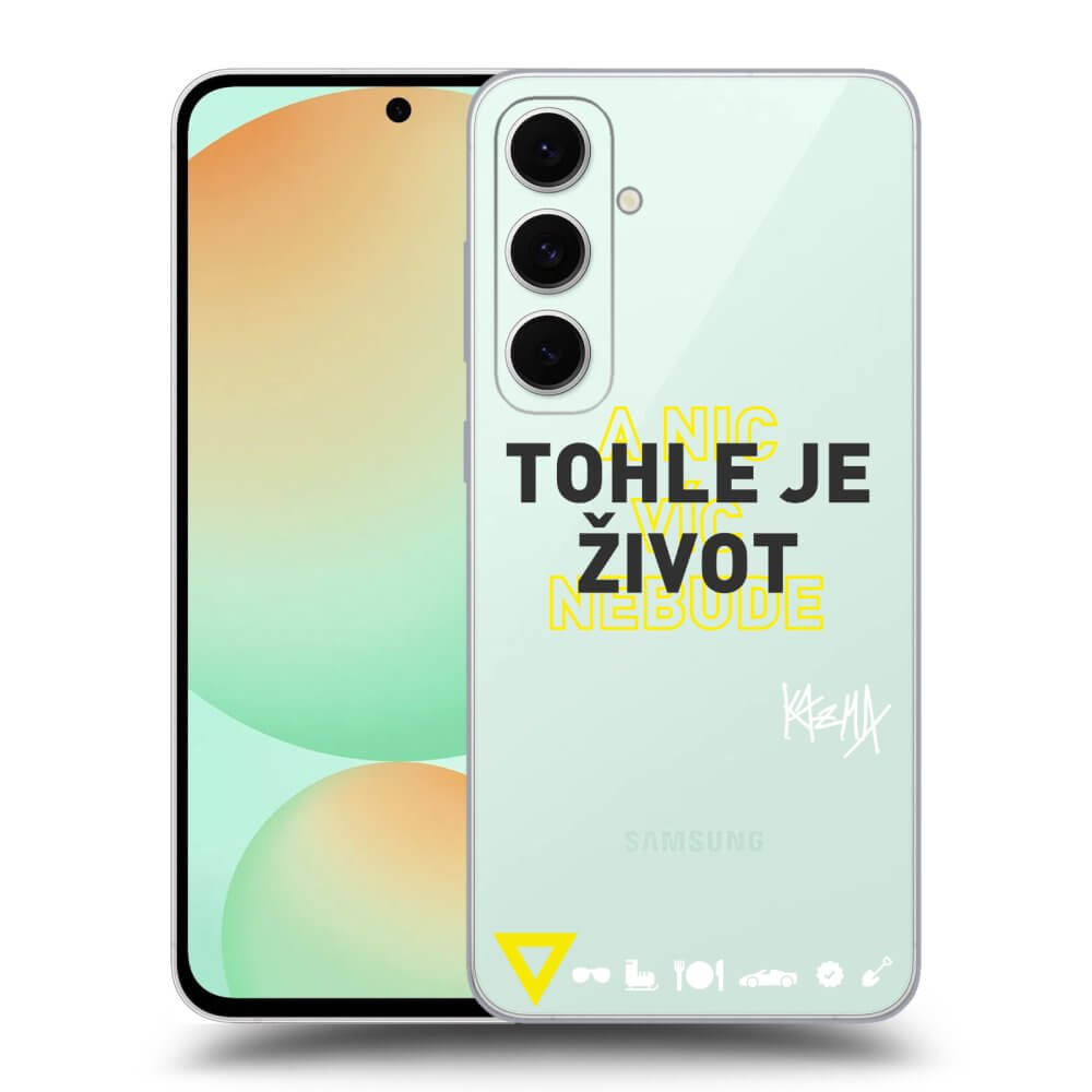 Picasee silikónový prehľadný obal pre Samsung Galaxy S24 FE S721B - Kazma - TOHLE JE ŽIVOT A NIC VÍC NEBUDE