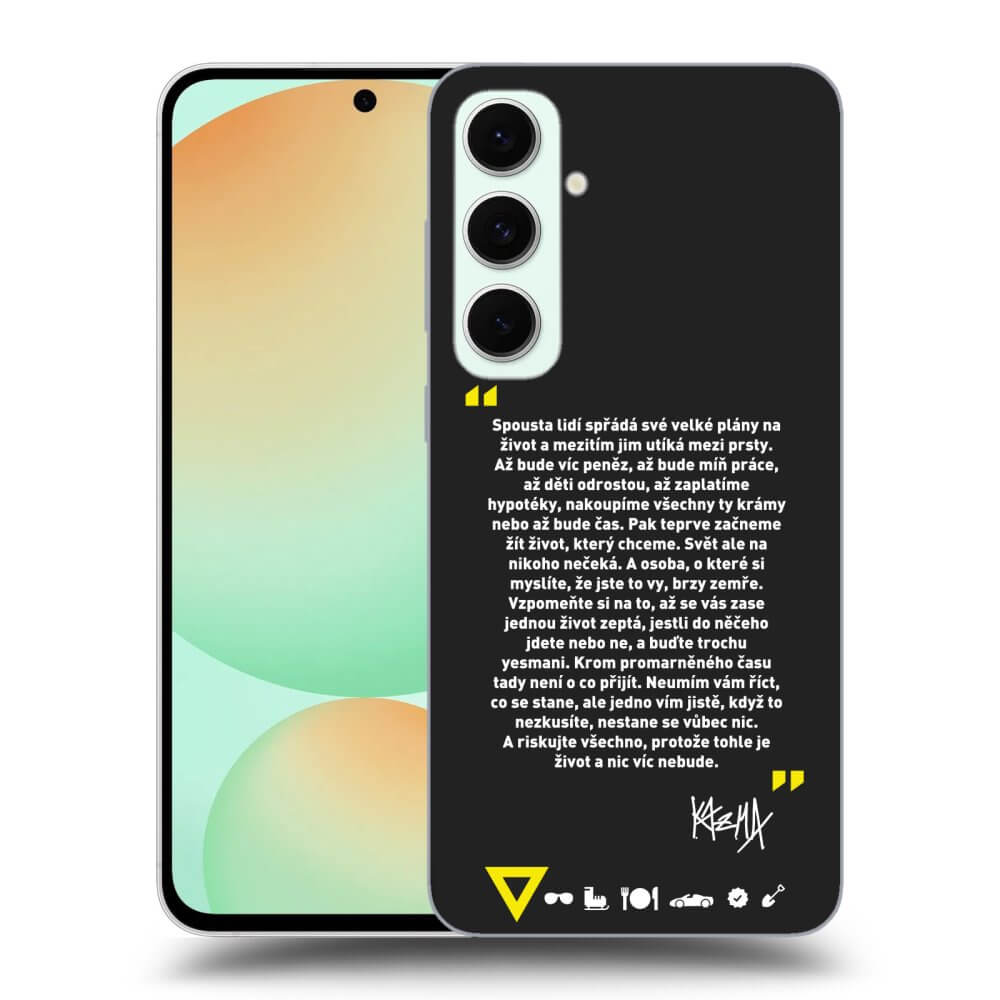 Picasee silikónový čierny obal pre Samsung Galaxy S24 FE S721B - Kazma - BUĎTE TROCHU YESMANI