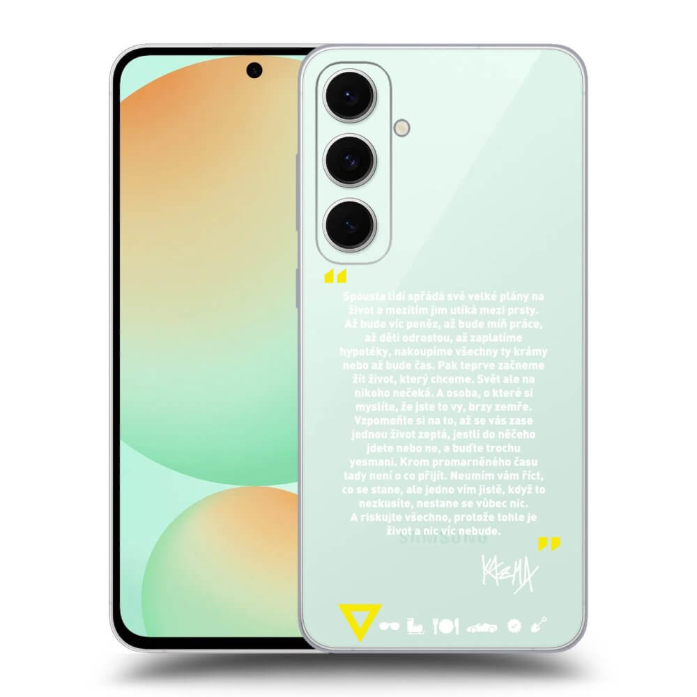 Picasee silikónový prehľadný obal pre Samsung Galaxy S24 FE S721B - Kazma - BUĎTE TROCHU YESMANI