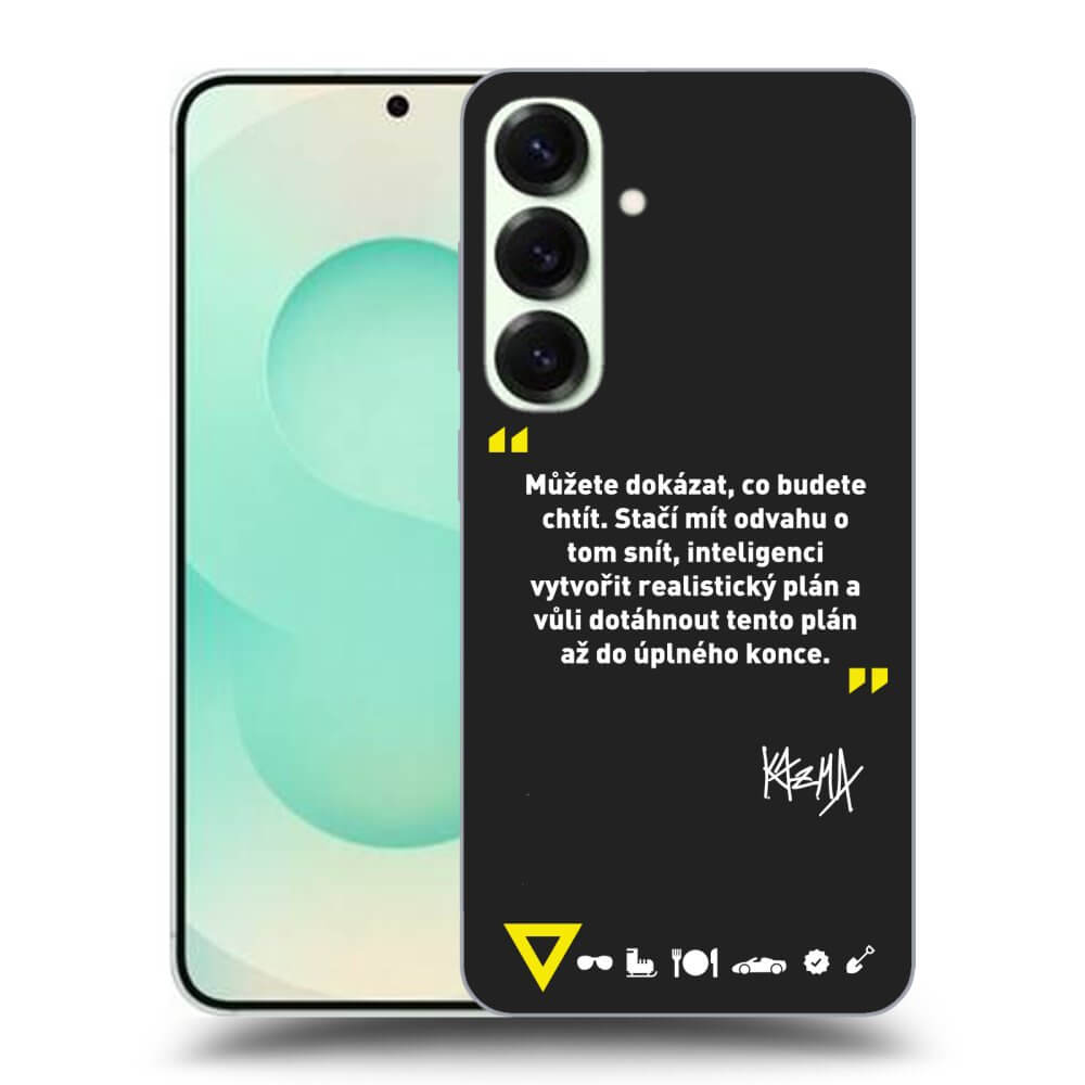 Picasee silikónový čierny obal pre Samsung Galaxy S25 5G - Kazma - MŮŽETE DOKÁZAT, CO BUDETE CHTÍT