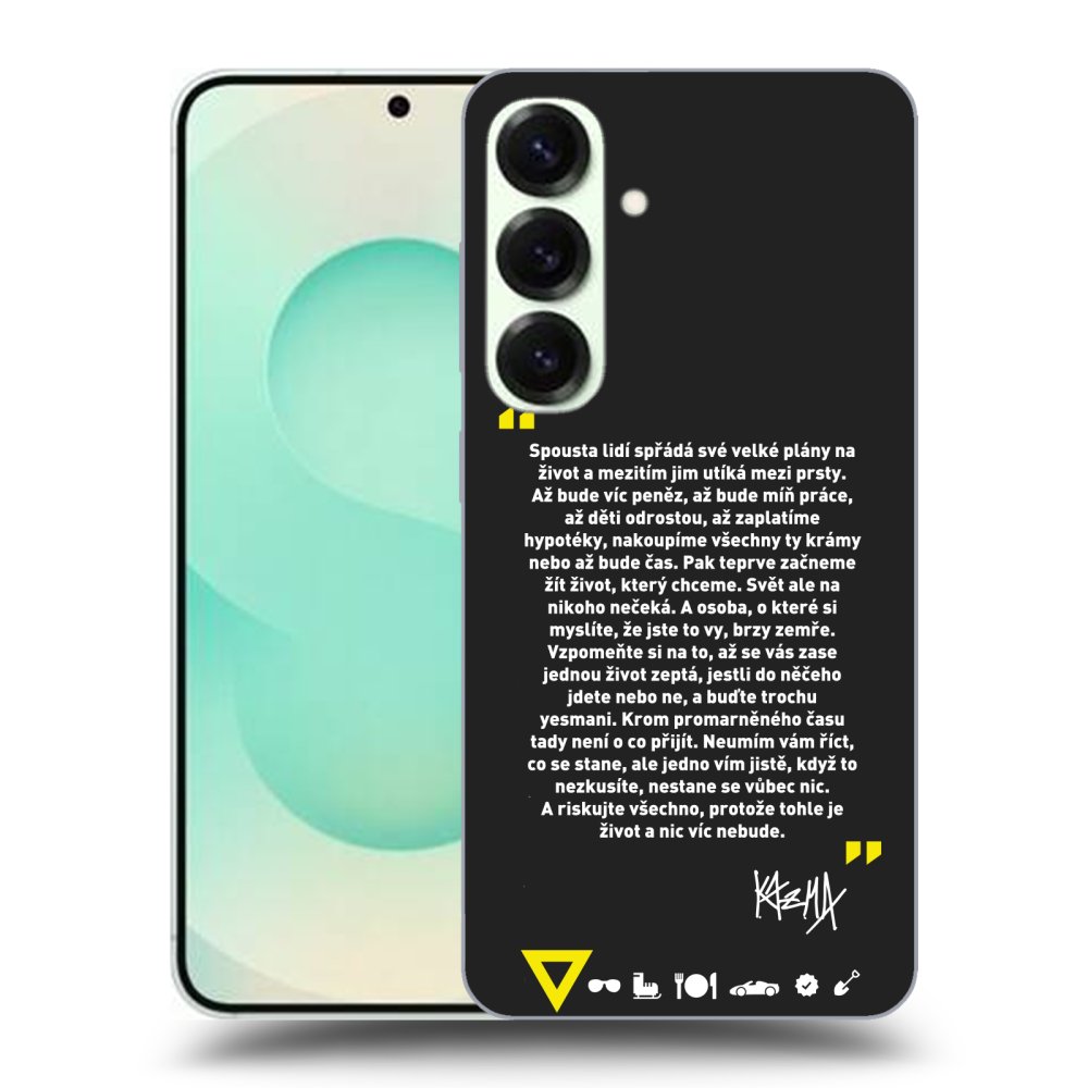 Picasee silikónový čierny obal pre Samsung Galaxy S25 5G - Kazma - BUĎTE TROCHU YESMANI