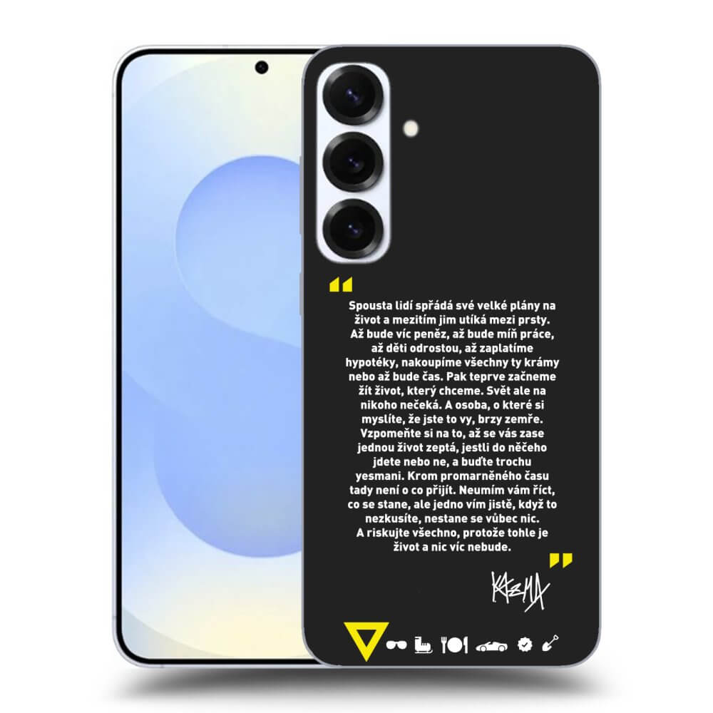 Picasee silikónový čierny obal pre Samsung Galaxy S25+ 5G - Kazma - BUĎTE TROCHU YESMANI