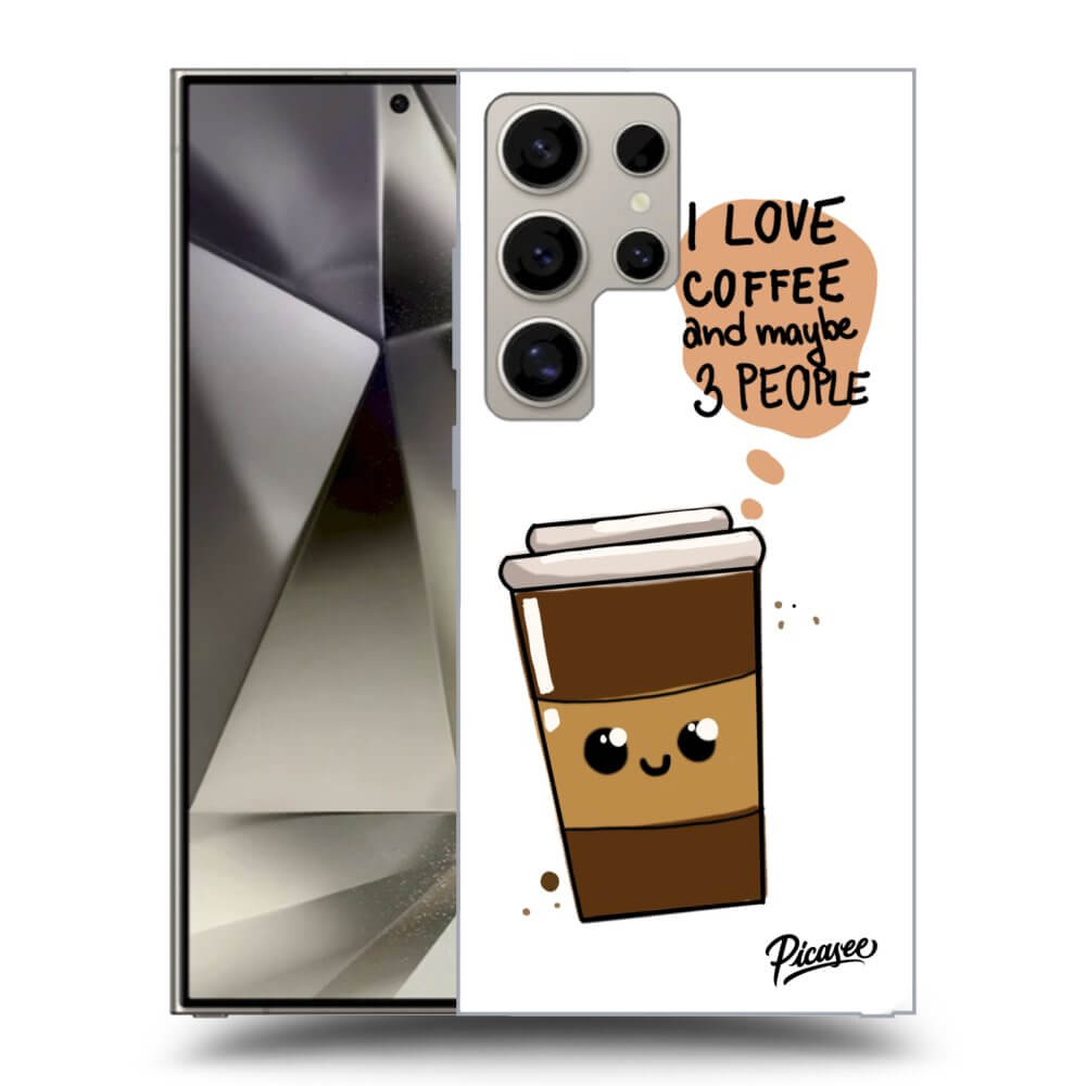 Picasee silikónový prehľadný obal pre Samsung Galaxy S25 Ultra 5G - Cute coffee