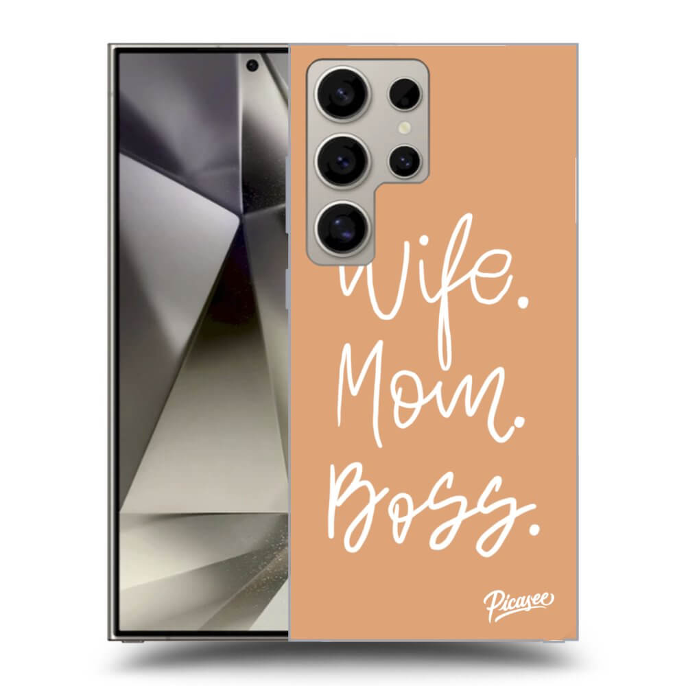 Picasee silikónový prehľadný obal pre Samsung Galaxy S25 Ultra 5G - Boss Mama