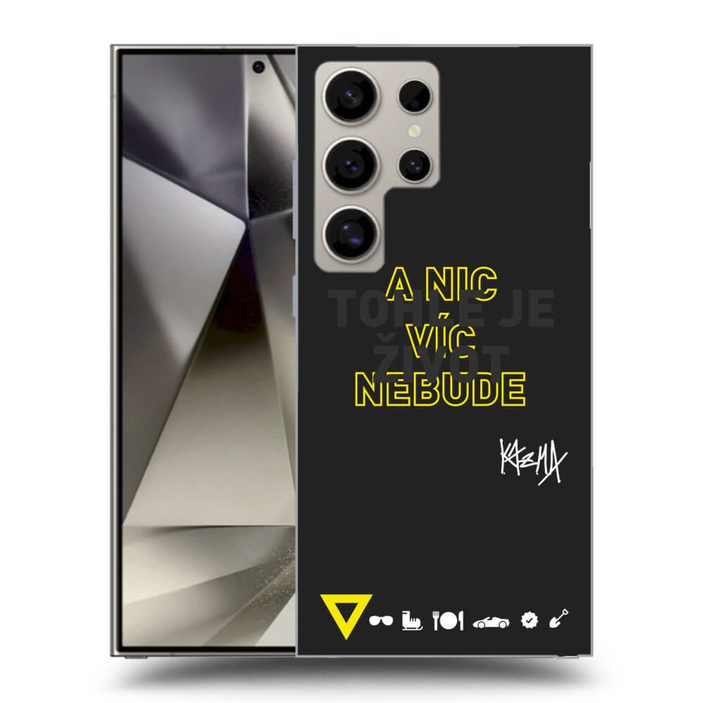 Picasee silikónový čierny obal pre Samsung Galaxy S25 Ultra 5G - Kazma - TOHLE JE ŽIVOT A NIC VÍC NEBUDE