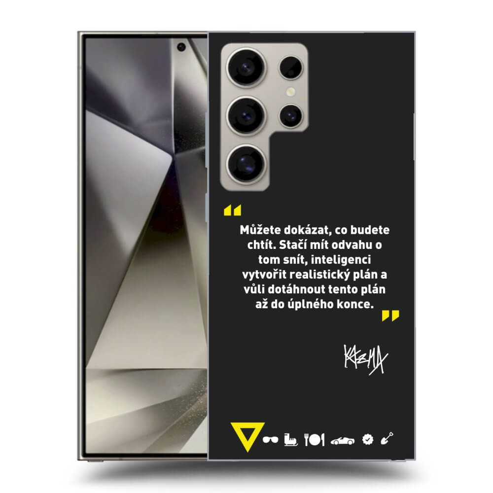 Picasee silikónový čierny obal pre Samsung Galaxy S25 Ultra 5G - Kazma - MŮŽETE DOKÁZAT, CO BUDETE CHTÍT