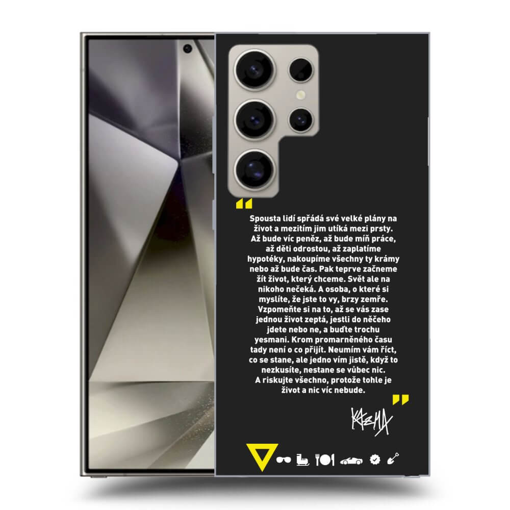 Picasee silikónový čierny obal pre Samsung Galaxy S25 Ultra 5G - Kazma - BUĎTE TROCHU YESMANI