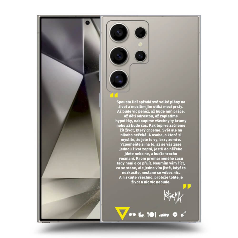 Picasee silikónový prehľadný obal pre Samsung Galaxy S25 Ultra 5G - Kazma - BUĎTE TROCHU YESMANI