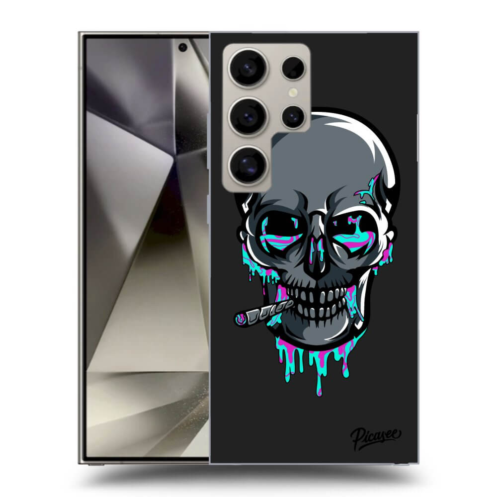 Picasee silikónový čierny obal pre Samsung Galaxy S25 Ultra 5G - EARTH - Lebka 3.0