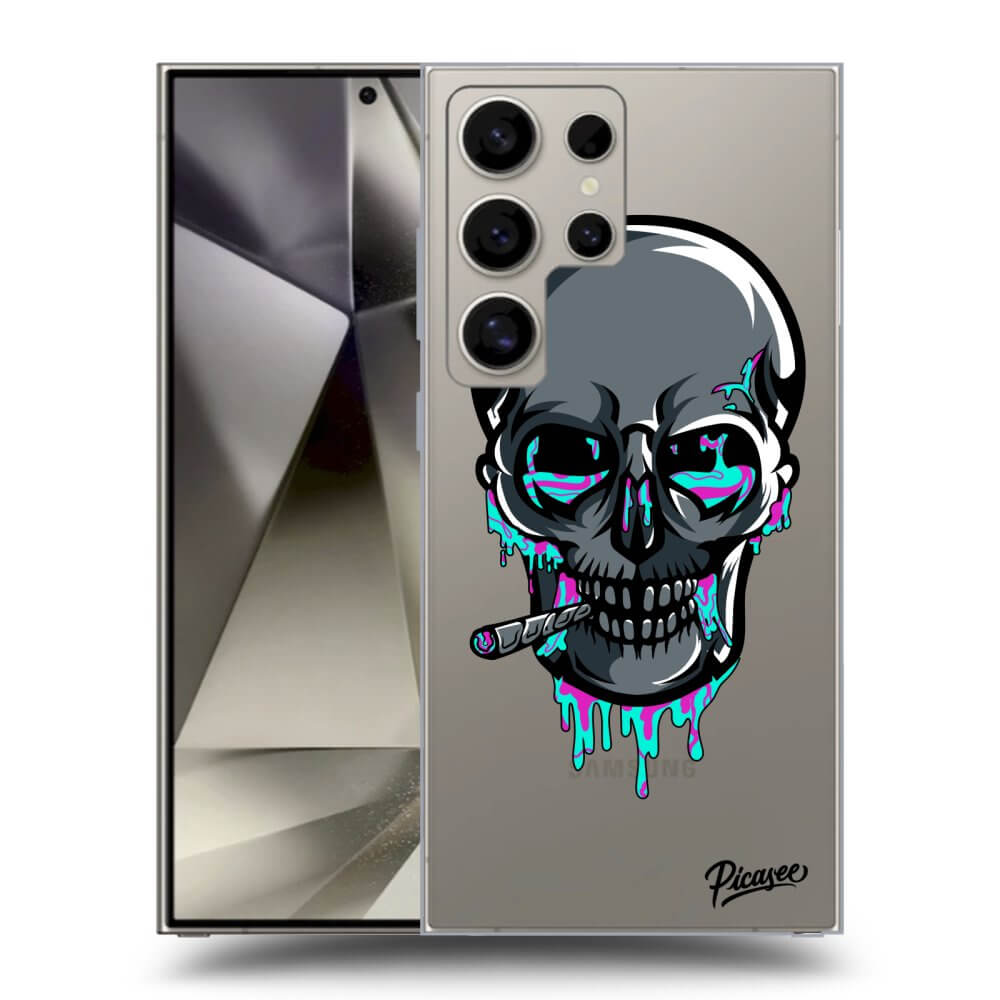 Picasee silikónový prehľadný obal pre Samsung Galaxy S25 Ultra 5G - EARTH - Lebka 3.0
