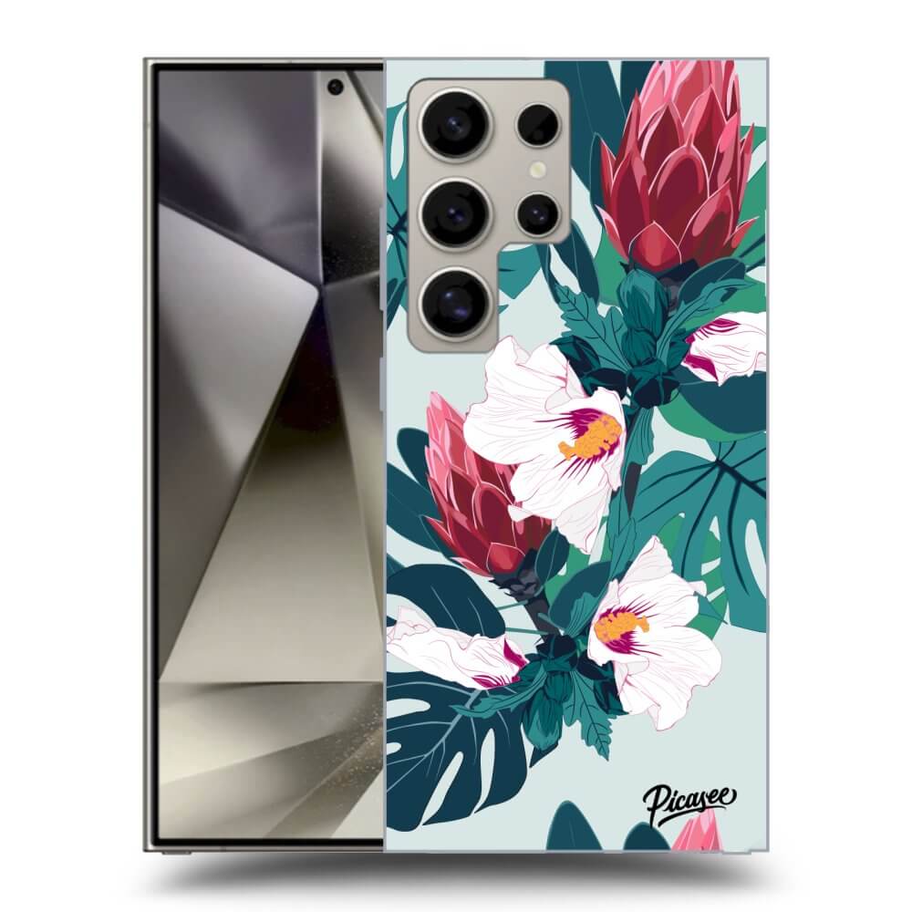 Picasee silikónový prehľadný obal pre Samsung Galaxy S25 Ultra 5G - Rhododendron
