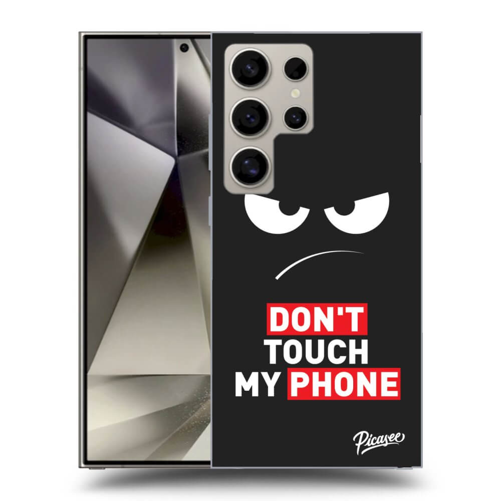 Picasee silikónový čierny obal pre Samsung Galaxy S25 Ultra 5G - Angry Eyes - Transparent