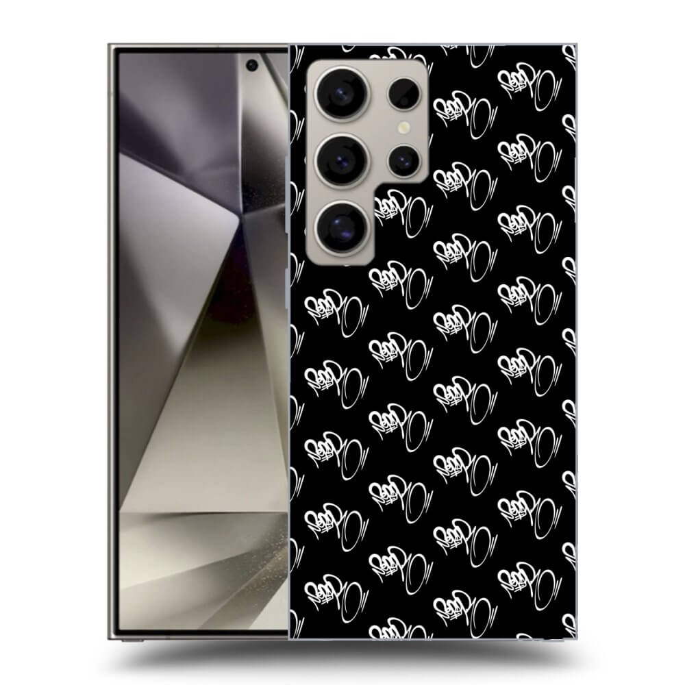 Picasee silikónový čierny obal pre Samsung Galaxy S25 Ultra 5G - Separ - White On Black