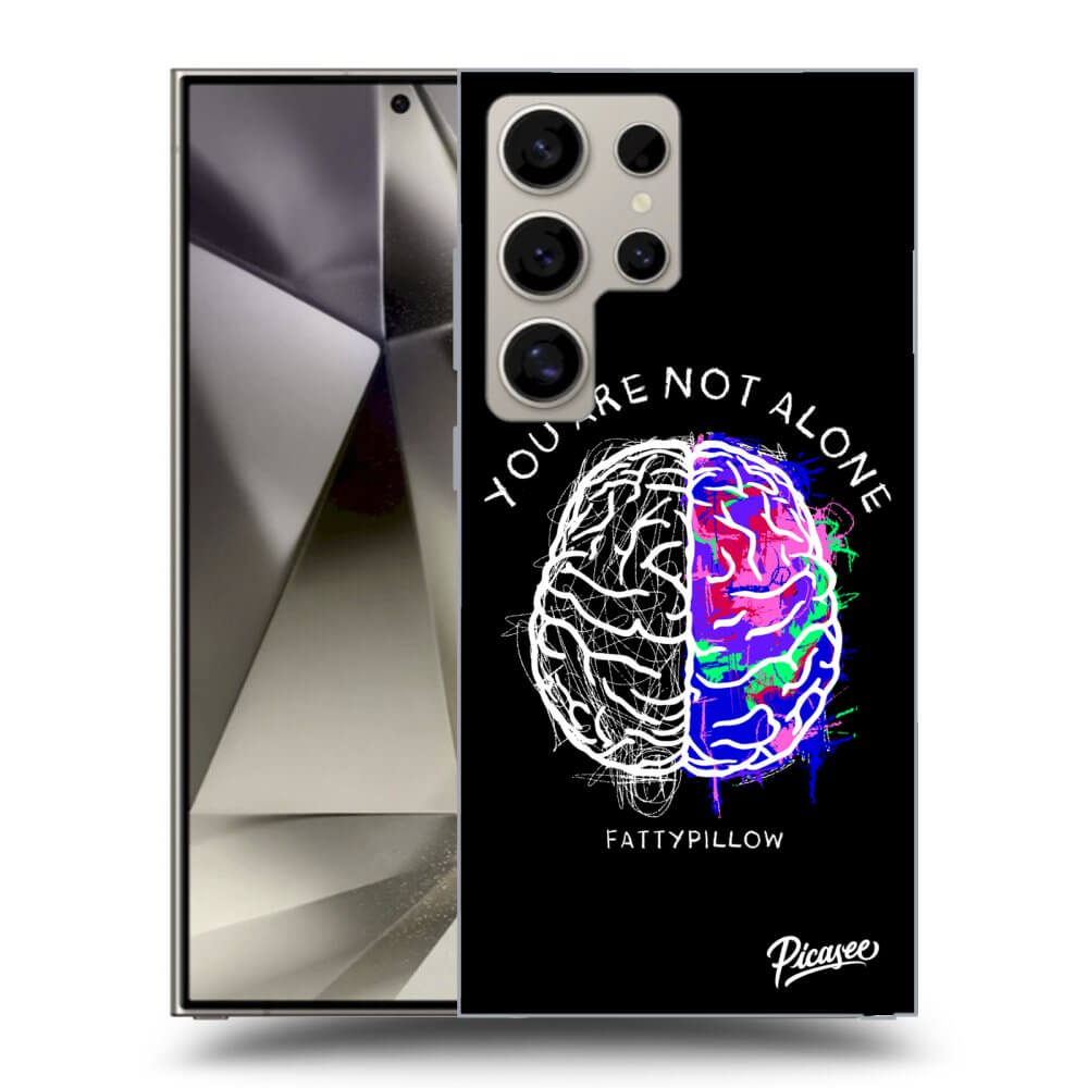 Picasee silikónový prehľadný obal pre Samsung Galaxy S25 Ultra 5G - Brain - White