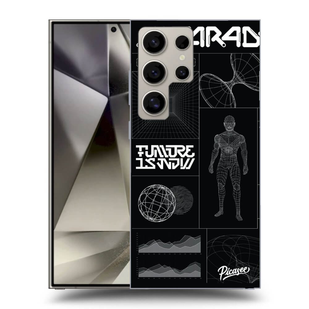 Picasee silikónový prehľadný obal pre Samsung Galaxy S25 Ultra 5G - BLACK BODY
