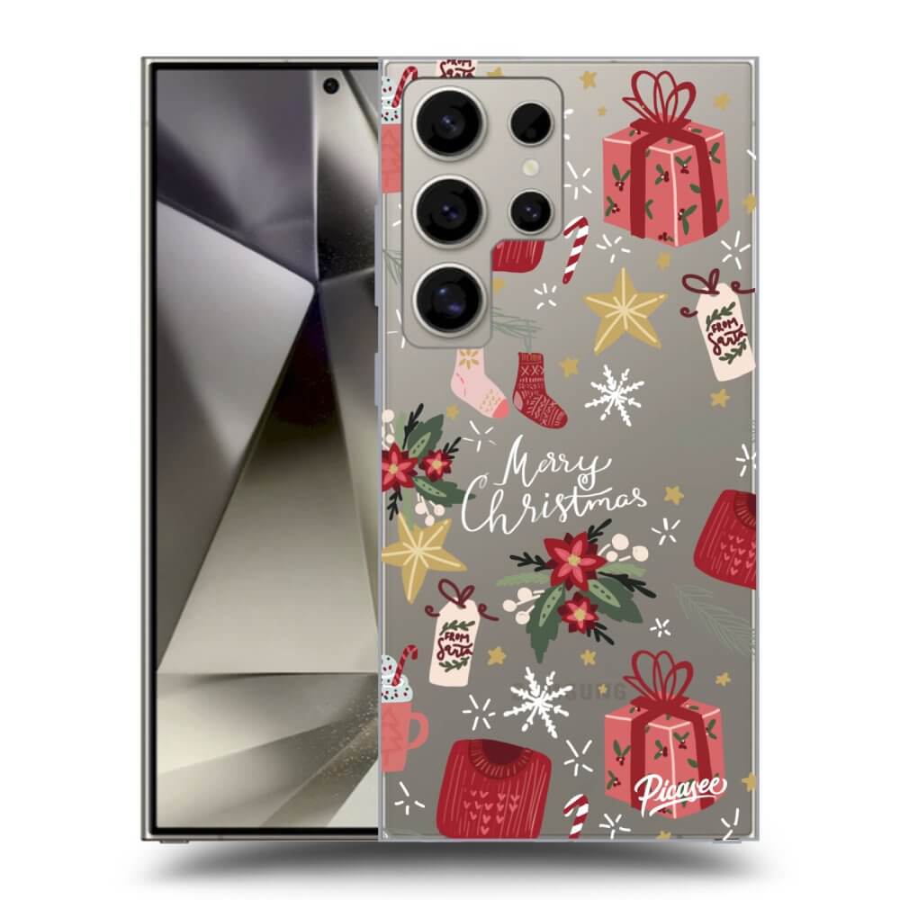 Picasee silikónový prehľadný obal pre Samsung Galaxy S25 Ultra 5G - Christmas
