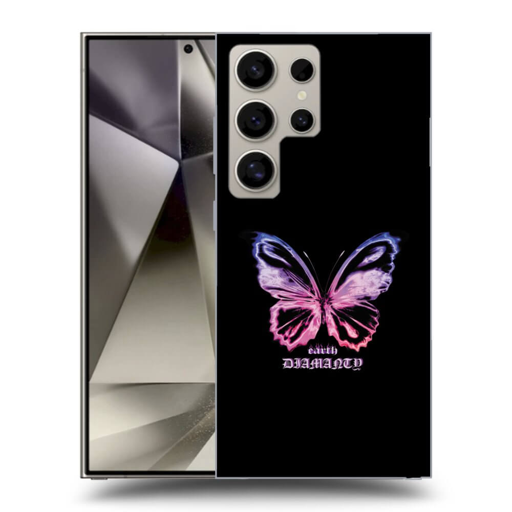 Picasee silikónový prehľadný obal pre Samsung Galaxy S25 Ultra 5G - Diamanty Purple
