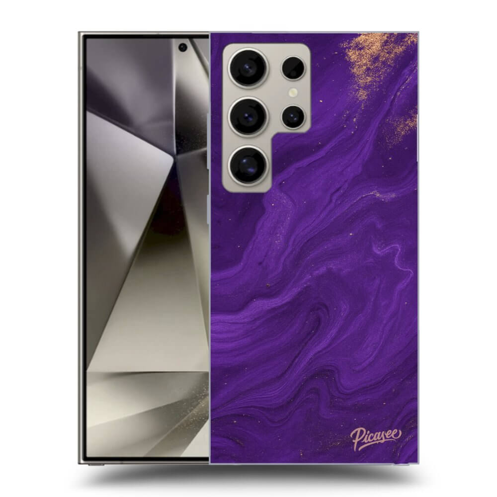 Picasee silikónový prehľadný obal pre Samsung Galaxy S25 Ultra 5G - Purple